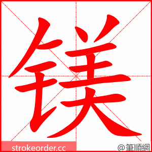 镁 的笔顺动画顺序