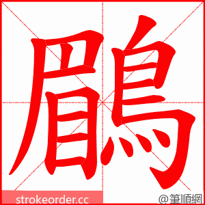鶥 的笔顺动画顺序