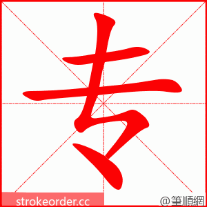 专 的笔顺动画顺序