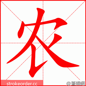 农 的笔顺动画顺序