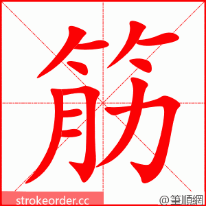 筋 的笔顺动画顺序