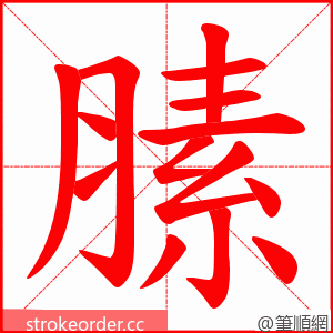 膆 的笔顺动画顺序
