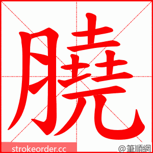 膮 的笔顺动画顺序