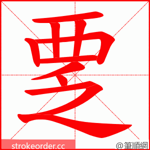 覂 的笔顺动画顺序