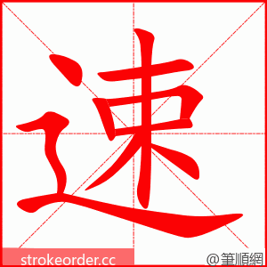 速 的笔顺动画顺序