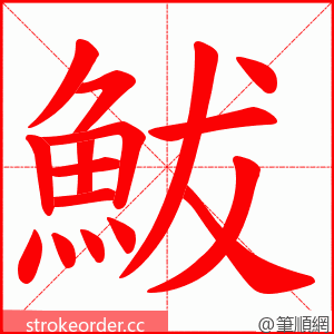 鮁 的笔顺动画顺序