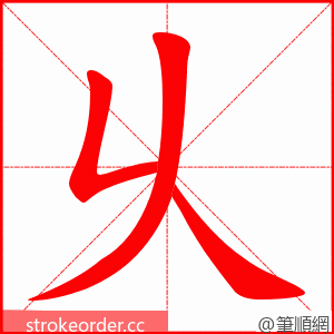 乆 的笔顺动画顺序