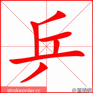 stroke order animation of 乒