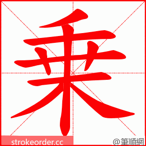 乗 的笔顺动画顺序