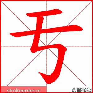 亐 的笔顺动画顺序