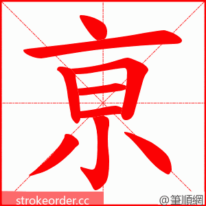 亰 的笔顺动画顺序