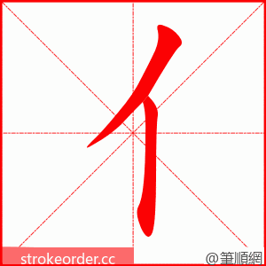 亻 的笔顺动画顺序