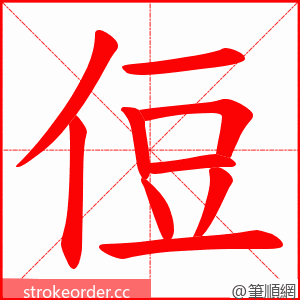 侸 的笔顺动画顺序