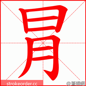冐 的笔顺动画顺序