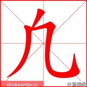 凢 的笔顺动画顺序