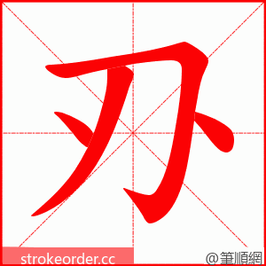 刅 的笔顺动画顺序