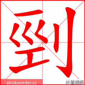 剄 的笔顺动画顺序