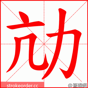 劥 的笔顺动画顺序