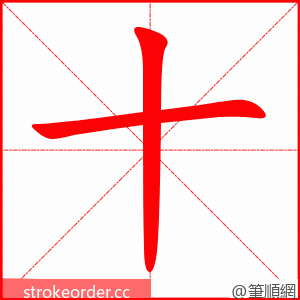 stroke order animation of 十