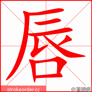 唇 的笔顺动画顺序