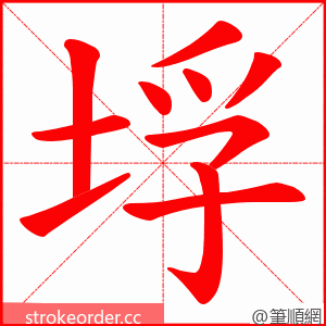 垺 的笔顺动画顺序