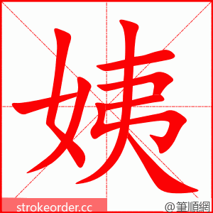 姨 的笔顺动画顺序