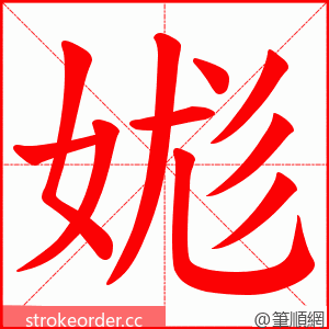 娏 的笔顺动画顺序
