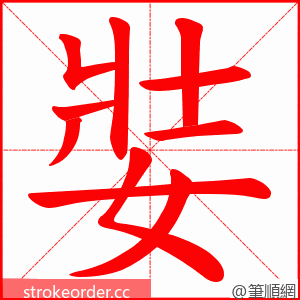 娤 的笔顺动画顺序
