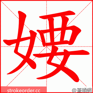 婹 的笔顺动画顺序