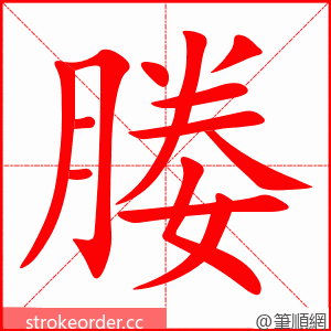 媵 的笔顺动画顺序