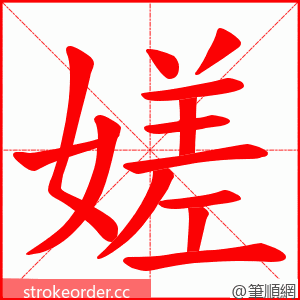 嫅 的笔顺动画顺序
