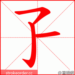 孒 的笔顺动画顺序