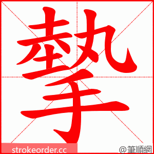 摰 的笔顺动画顺序