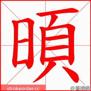 暊 的笔顺动画顺序