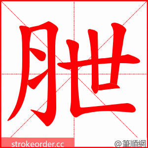 朑 的笔顺动画顺序