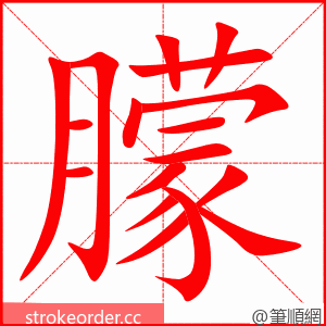 朦 的笔顺动画顺序