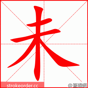 未 的笔顺动画顺序