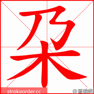 朶 的笔顺动画顺序