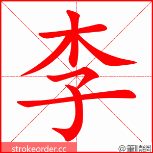 李 的笔顺动画顺序