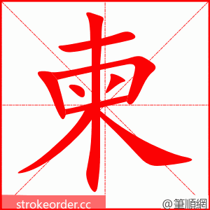 stroke order animation of 柬