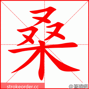 桑 的笔顺动画顺序