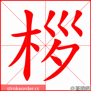桚 的笔顺动画顺序