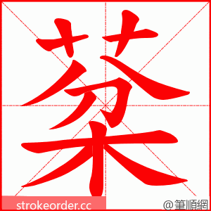 棻 的笔顺动画顺序