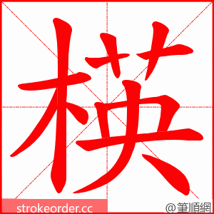 楧 的笔顺动画顺序
