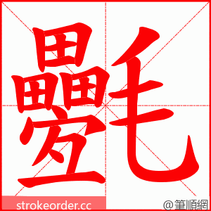 氎 的笔顺动画顺序