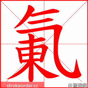 氭 的笔顺动画顺序