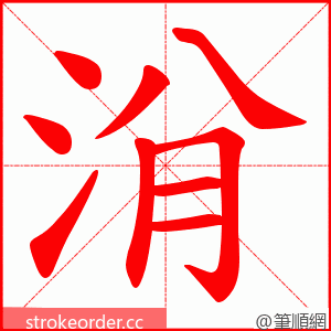 洕 的笔顺动画顺序