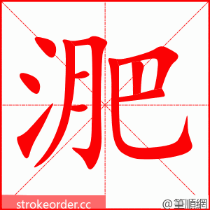 淝 的笔顺动画顺序