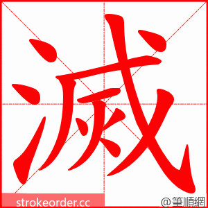 滅 的笔顺动画顺序