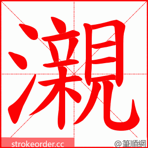 瀙 的笔顺动画顺序